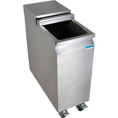 BK Resources BK-MIB-2411 Stainless Steel Mobile Ice Bin, 24"W x 11"D x 29"H