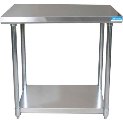 BK Resources Workbench W/Undershelf, 16 Ga. 304 Series Stainless, Galv. Shelf, 30"Wx30"D