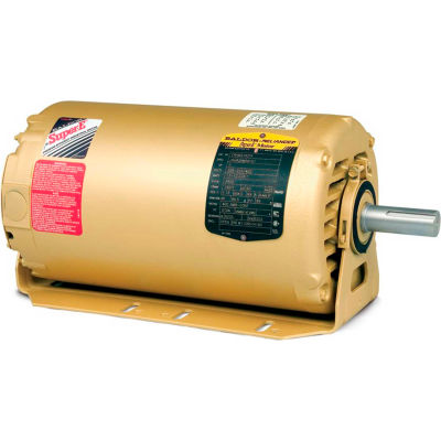 Baldor-Reliance HVAC Motor, ERM3158TA, 3 PH, 3 HP, 208-230/460 V, 3450 RPM, OPEN, 56HZ Frame