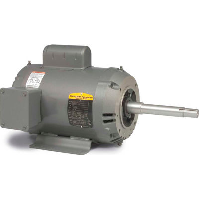 Baldor-Reliance Motor JPL1406T, 3HP, 3450RPM, 1PH, 60HZ, 182JP, 3628L, OPEN, F1