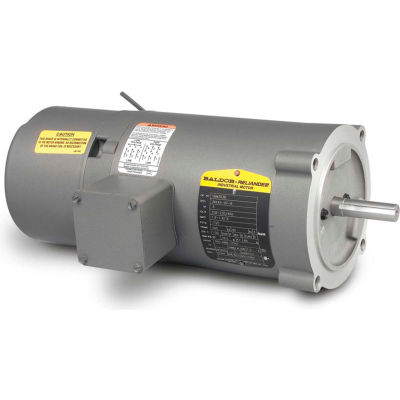 Baldor-Reliance Motor KBM3454, .25HP, 1725RPM, 3PH, 60HZ, 56C, 3413M, TENV, F1