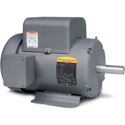 Baldor-Reliance Motor L3708TM, 5HP, 1725RPM, 1PH, 60HZ, 213T, 3744LC, TEFC, F1