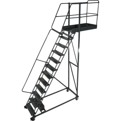 Ballymore 15 Step Steel Cantilever Ladder -14" Overhang, Serrated Tread - CL-15-14-S