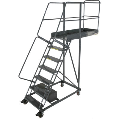 Ballymore 6 Step Steel Cantilever Ladder -35" Overhang, Serrated Tread - CL-6-35-S