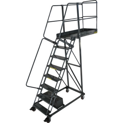 Ballymore 8 Step Steel Cantilever Ladder -28" Overhang, Serrated Tread - CL-8-28-S