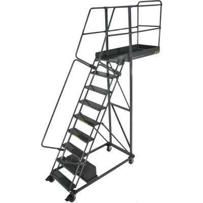 Ballymore 9 Step Steel Cantilever Ladder -42" Overhang, Perforated Tread - CL-9-42-P