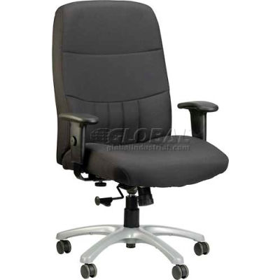 Eurotech Excelsior Executive High Back Chair - Charcoal Fabric - Non-Adjustable Arms