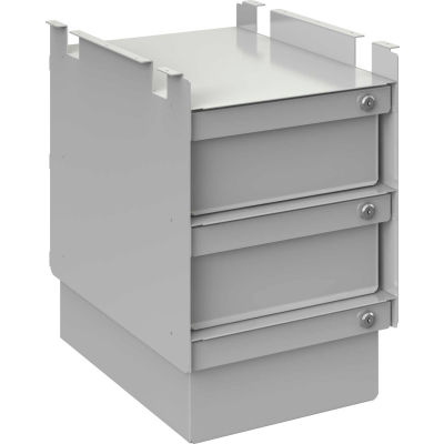 BOSTONtec DRW36, Drawer, Three Stacked, 6" D X 18" L X 12" W
