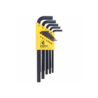 Bondhus 12137 Set 13 Hex L-wrenches .050"-3/8" - Long