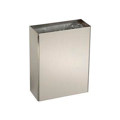 Bobrick® ClassicSeries Stainless Steel Wall Mount Trash Can, 6-2/5 Gallon