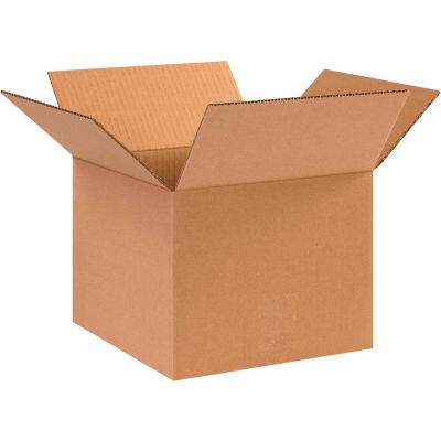 Cardboard Corrugated Boxes 10" x 10" x 8" 200#/ECT-32 - Pkg Qty 25