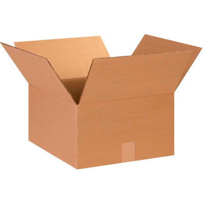 Global Industrial™ Cardboard Corrugated Boxes, 14"L x 14"W x 8"H, Kraft - Pkg Qty 25