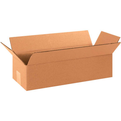Global Industrial Long Cardboard Corrugated Boxes, 16"L x 6"W x 4"H, Kraft - Pkg Qty 25