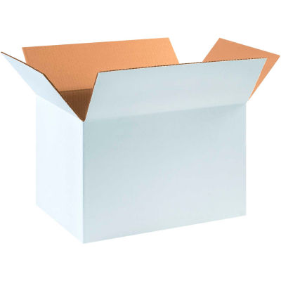 Global Industrial™ Cardboard Corrugated Boxes, 18"L x 12"W x 12"H, White - Pkg Qty 25