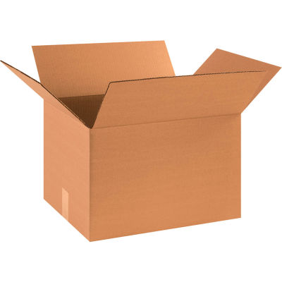 Global Industrial Cardboard Corrugated Boxes, 18"L x 14"W x 12"H, Kraft - Pkg Qty 25