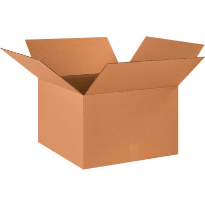 Cardboard Corrugated Boxes 18" x 18" x 12" 200#/ECT-32 - Pkg Qty 20