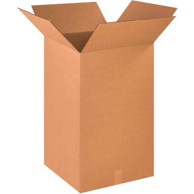 Global Industrial Tall Cardboard Corrugated Boxes, 18"L x 18"W x 30"H, Kraft - Pkg Qty 10