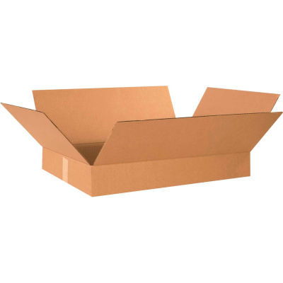 Flat Cardboard Corrugated Boxes 19" x 12" x 3" 200#/ECT-32 - Pkg Qty 25