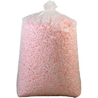20 Cubic Feet Anti-Static Loose Fill Packing Peanuts, Pink - 20NUTSAS