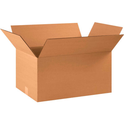 Global Industrial Cardboard Corrugated Boxes, 22"L x 14"W x 10"H, Kraft - Pkg Qty 20