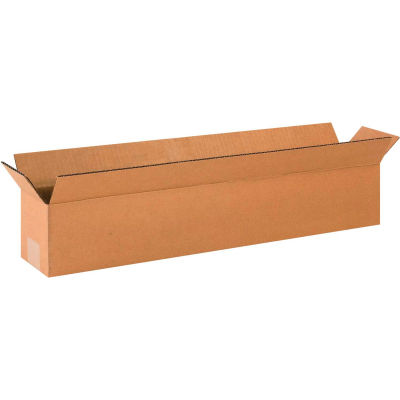 Long Cardboard Corrugated Boxes 24" x 4" x 4" 200#/ECT-32 - Pkg Qty 25