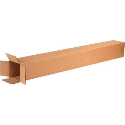 Tall Cardboard Corrugated Boxes 4" x 4" x 38" 200#/ECT-32 - Pkg Qty 25