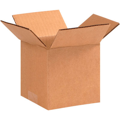 Global Industrial™ Cube Cardboard Corrugated Boxes, 5"L x 5"W x 5"H, Kraft - Pkg Qty 25