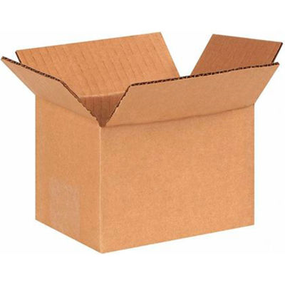 Global Industrial™ Cardboard Corrugated Boxes, 6"L x 4"W x 4"H, Kraft - Pkg Qty 25