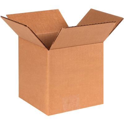 Cube Cardboard Corrugated Boxes 6" x 6" x 6" 200#/ECT-32 - Pkg Qty 25