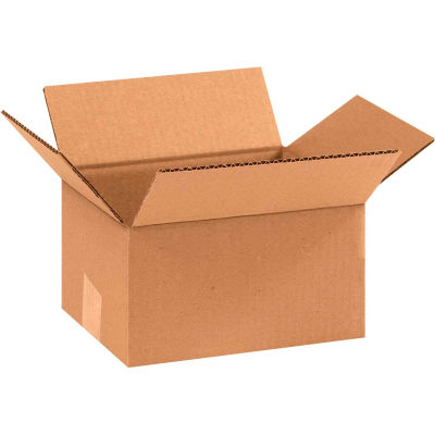 Cardboard Corrugated Boxes 9" x 7" x 5" 200#/ECT-32 - Pkg Qty 25