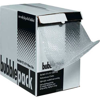 Bubble Roll with Dispenser Pack 12" x 175' x 3/16", Clear, 1 Roll