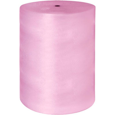Anti-Static Bubble Roll 48" x 750' x 3/16", Non-Perforated, Pink, 1 Roll