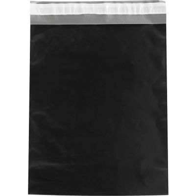 Colored Poly Mailers 12" x 15-1/2", 2.5 Mil Black, 100 Pack
