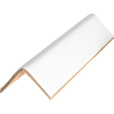 Global Industrial Medium Duty Edge Protectors, 2"W x 2"D x 18"L, .16" Thick, White, 200/Pack