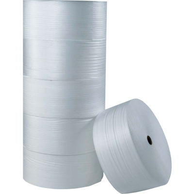 Global Industrial Air Foam Rolls, 18"W x 750'L x 3/32" Thick, White, 4/Pack