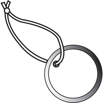2" Circle Metal Rim Tags, Pre-Strung - 100 Pack