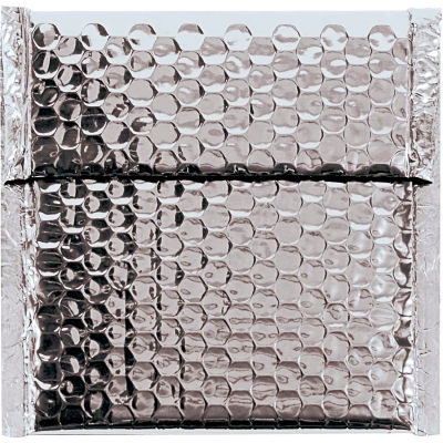 Glamour Bubble Mailers 7" x 6-3/4" Silver, 72 Pack