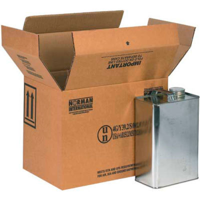 Four - 1 Gallon F-Style Haz Mat Boxes, 13-3/4" x 9" x 10-3/8", 20/Pack