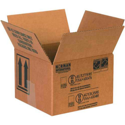 One - 1 Quart Haz Mat Boxes, 5-1/8" x 5-1/8" x 6-3/16", 25/Pack