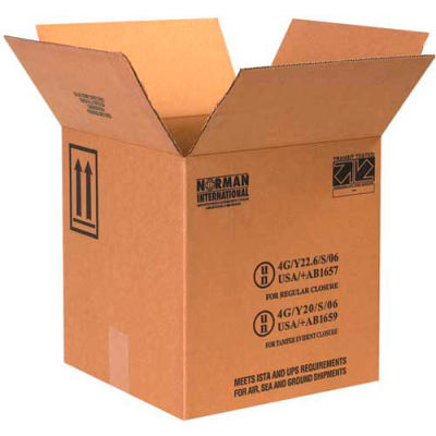 Four - 1 Gallon Plastic Jug Haz Mat Boxes, 12-1/4" x 12-1/4" x 12-3/4", 20/Pack