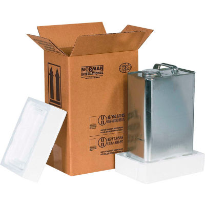 One - 1 Gallon F-Style Haz Mat Shipper Kit, 8-3/16" x 5-11/16" x 12-3/8"