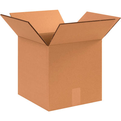 Global Industrial Heavy Duty Double Wall Corrugated Boxes, 12"L x 12"W x 12"H, Kraft - Pkg Qty 15