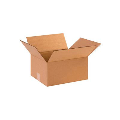 Global Industrial Heavy Duty Cardboard Corrugated Boxes, 14"L x 12"W x 10"H, Kraft - Pkg Qty 25