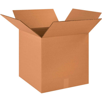 Global Industrial Heavy Duty Double Wall Corrugated Boxes, 18"L x 18"W x 18"H, Kraft - Pkg Qty 15