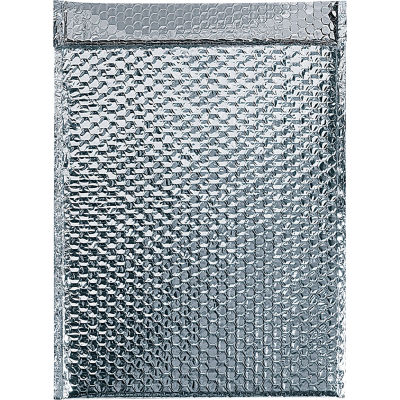 Cool Shield Thermal Bubble Mailers 11" x 15" Silver, 50 Pack