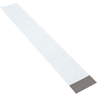 Long Poly Mailers 6" x 39" 4 Mil White, 100 Pack