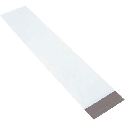 Long Poly Mailers 8-1/2" x 39" 4 Mil White, 100 Pack