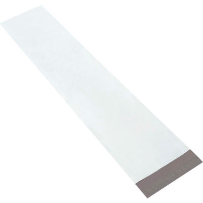 Long Poly Mailers 9-1/2" x 45" 4 Mil White, 50 Pack