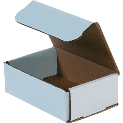 Corrugated Mailers 6" x 4" x 2" 200#/ECT-32 White - Pkg Qty 50