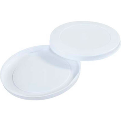 Plastic End Caps, 8" Diameter, White - 100 Pack